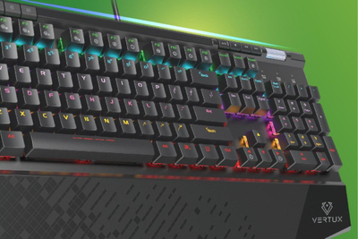 Tastierë gaming Vertux Tungsten, mekanike, QWERTY, RGB, e zezë