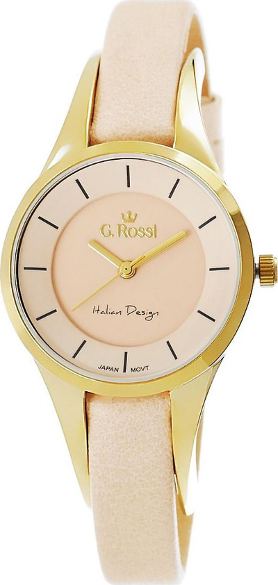 Orë dore për femra G.Rossi 8154A-5E2, mekanizëm quartz, rezistencë ndaj ujit 3Bar, ari rozë