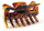 Kapëse flokësh Donegal Amber Hair Clip FA-5814, 6 x 3 cm, ngjyrë qelibar