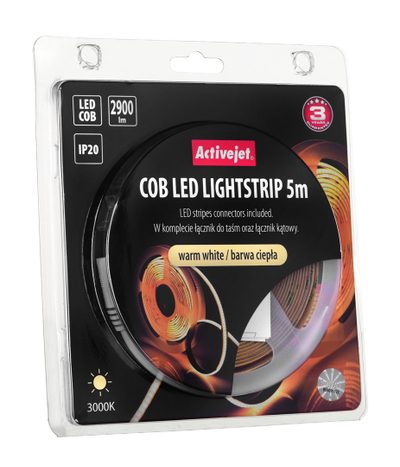 Shirit LED Activejet AJE-COB, 5m, i bardhë