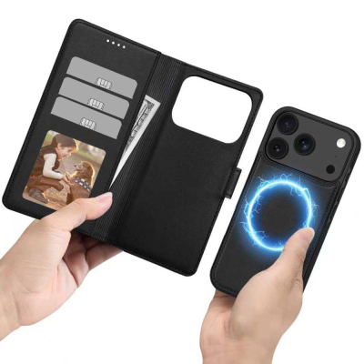 Këllëf-portofol Tech-Protect Wallet, MagSafe, për iPhone 17 Pro, i zi mat