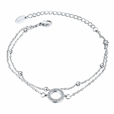 Byzylyk për femra CRYSTalp 22147.E, 21.5 cm, i argjendtë