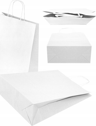 Qese letre NC Envelopes PAPER BAG, 24 x 10 x 32 cm, 100 g/m², të bardha