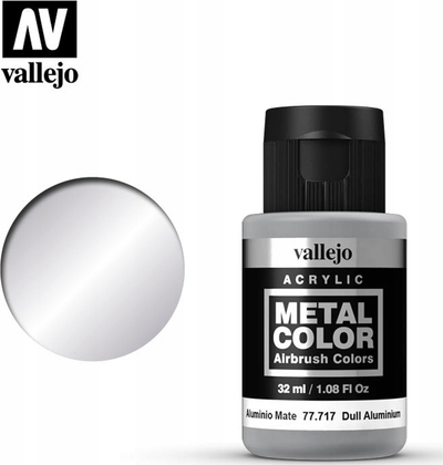 Металик боја Vallejo VJP77717 Dull Aluminium, 32ml, за аерограф, сиво металик