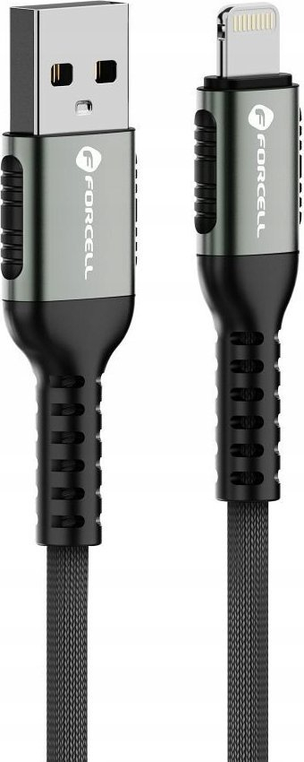 Kabllo Forcell F-Energy C257 USB A në Lightning, 1.2m, 2.4A 12W, i zi