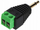 Adapter audio 3.5mm mono, plug jack mashkull në femër, plastik i zi