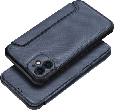 Këllëf telefoni OEM Razor për iPhone 11, tip libër, xhep për karta, blu