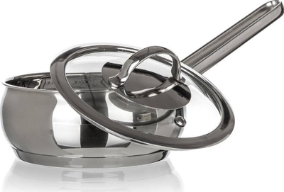 Tigan çeliku PICCOLO Belly, 14 cm, 0.95L, me kapak xhami