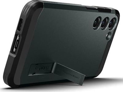 Këllëf telefoni Spigen Tough Armor për Samsung Galaxy S23 Plus, mbrojtës, Abyss Green