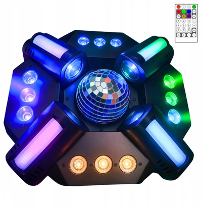 Dritë efektesh LIGHT4ME MULTIX, LED 3in1, DMX, me telekomandë pa tela