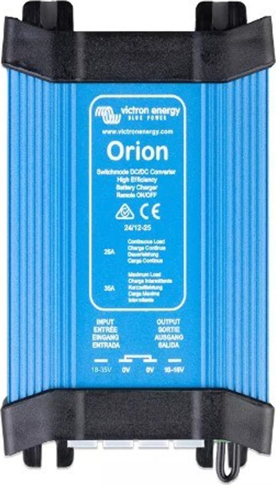 Konvertues DC DC Victron Energy Orion 24/12 25A, 24V në hyrje, 12V në dalje, blu