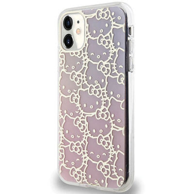 Futrollë Hello Kitty Gradient me koka Hello Kitty, TPU, për iPhone 11 XR, rozë