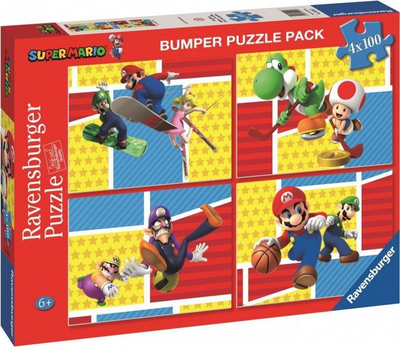 Puzzle Ravensburger, Super Mario, 4 x 100 pjesë