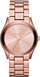 Orë dore Michael Kors Mini Slim Runway MK3205, për femra, çelik inox, rozë ari