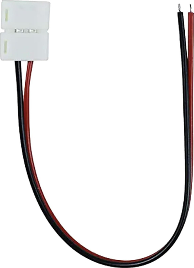 Konektor LED njianësh me kabllo, 8mm, 48V, i bardhë