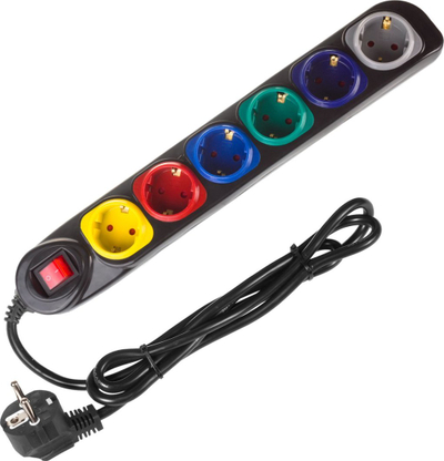 Shtrirëse elektrike Maclean MCE509 B, 6 prize, kabllo 1.5m, e zezë