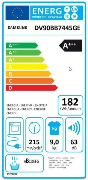Tharëse rrobash Samsung DV90BB7445GES7, 9 kg, me pompë nxehtësie, e bardhë