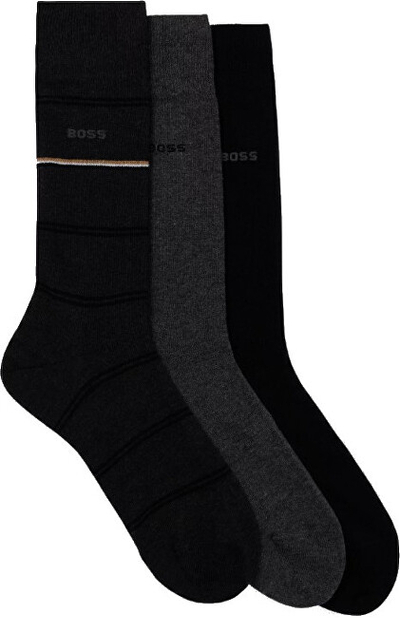 Set çorape për meshkuj Hugo Boss, nr. 40-46, të zeza/hirta