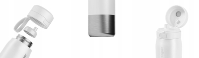 Shishe me filtër Wessper B2 Actitex Stainless Steel, 1L, pa BPA, e bardhë