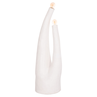Lampë dyshemeje dekorative TUSKEN HM4702.02, 145cm, çimento fiber, e bardhë