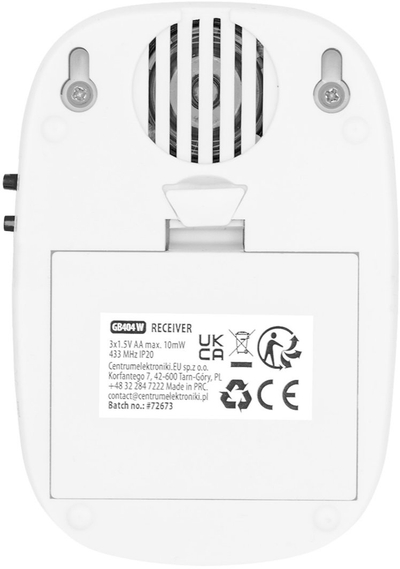 Zile dere pa tela GreenBlue GB404, 38 melodi, 90dB, e bardhë