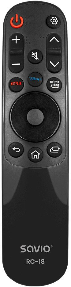 Telekomandë universale Savio RC-18, infra të kuqe, për TV LG, e zezë