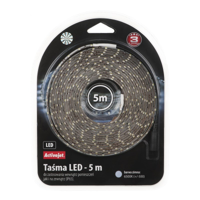 Shirit LED Activejet, 5m, 180lm, i bardhë i ftohtë, IP65