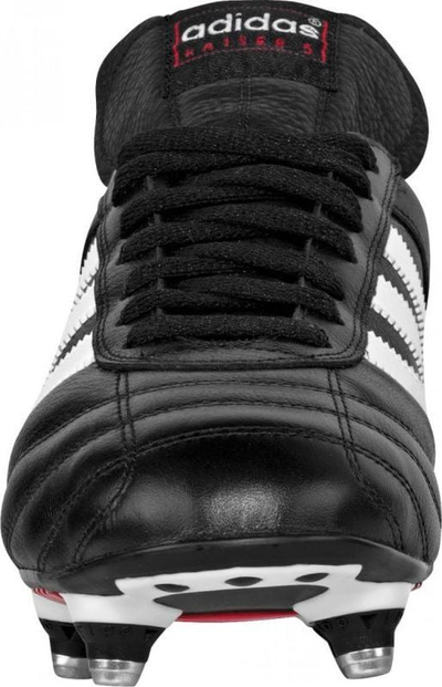 Këpucë futbolli Adidas Kaiser 5 Cup SG, lëkurë natyrale, me tapa metal, të zeza