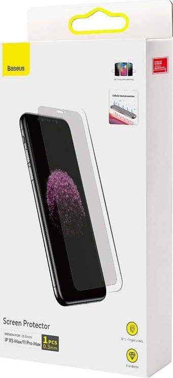 Mbrojtëse ekrani Baseus për iPhone 11 Pro Max XS Max, xham i fortë 9H, privatësi, transparente