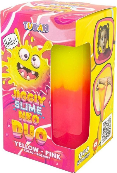 Slime modelues Tuban Jiggly Slime Neo Duo, 430g, e verdhë rozë