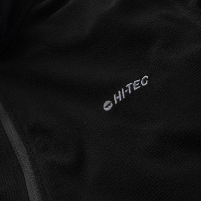 Bluzë sportive Hi-Tec Damis II Full Zip SP M, poliester, me zinxhir të plotë, e zezë