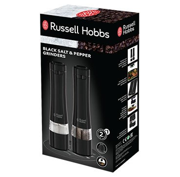 Set mullinj elektrikë Russell Hobbs 28010-56, mekanizëm keramik, ndriçim LED, të zinj