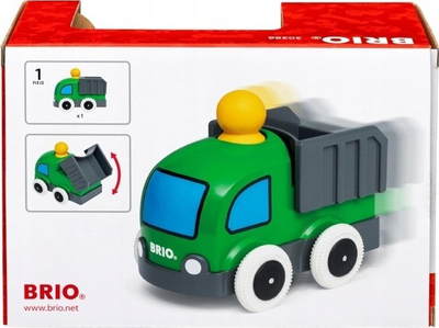 Kamion lodër BRIO Push and Go Truck, me tërheqje vetë, për kalamaj 12+