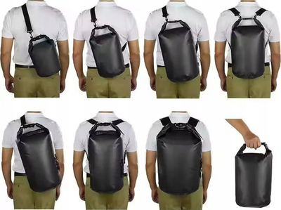 Водоотпорна торба bucket, 10L, PVC, црна