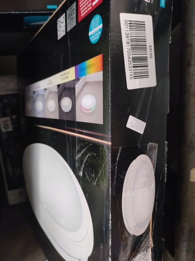 ЛЕД таванска светилка LIPARI, Ø40cm, RGB со далечински управувач, бела