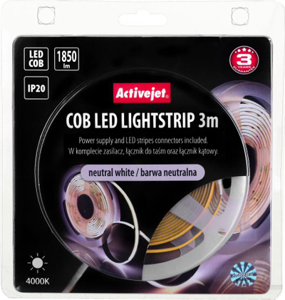 Shirit drite Activejet, LED, IP20, 3 m, i bardhë