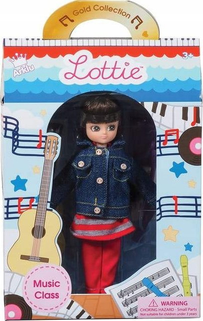 Kukull Lottie Doll Music Class, me kitarë, set muzikor, shumëngjyrëshe