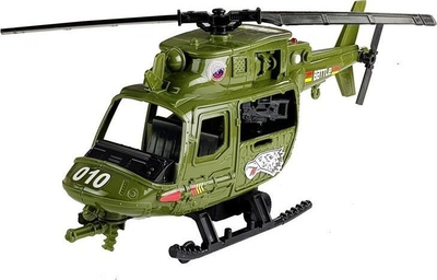 Сет играчки воен Leantoys Military Set Helicopter Tower, хеликоптер со кула за набљудување, повеќеелементен, шарен
