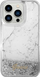 Mbulesë telefoni Guess GUHCP14LLCSGSGH për iPhone 14 Pro, Liquid Glitter Marble, e bardhë