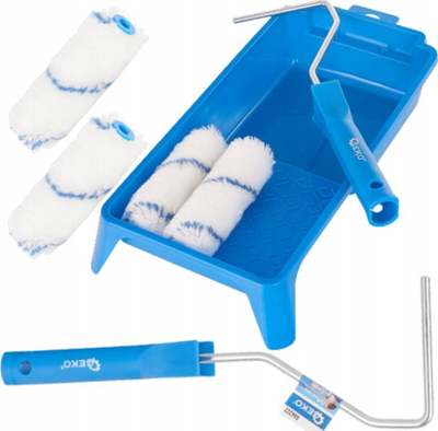 Set rula bojë Painting Set Roller, 4 pjesë, me tabaka, polyacryl