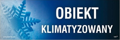 Shenjë sinjalizuese TDC Air-conditioned facility, PVC 1mm, 100x300mm, shumëngjyrëshe