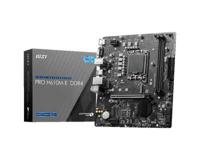 Plakë Amë MSI PRO H610M-E DDR4 – Intel LGA1700, Micro-ATX, DDR4, PCIe 4.0, M.2