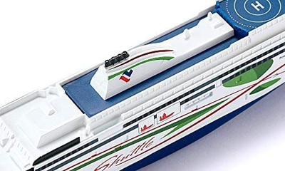 Траект играчка SIKU 1728 Tallink Megastar, размер 1:1000, метал и пластика, бело и сино со зелена