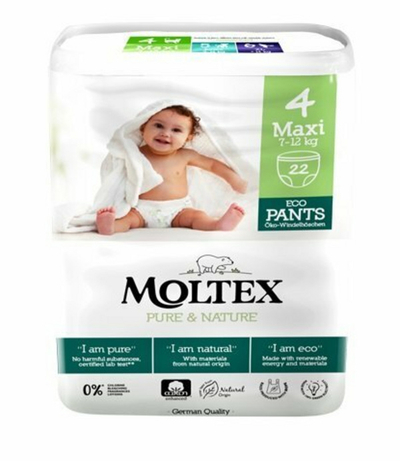 Pelena Moltex Pure & Nature Maxi 7-12 kg, 22 copë