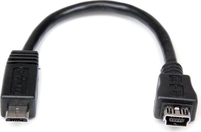 Kabllo përshtatëse USB StarTech, microUSB - miniUSB, e zezë