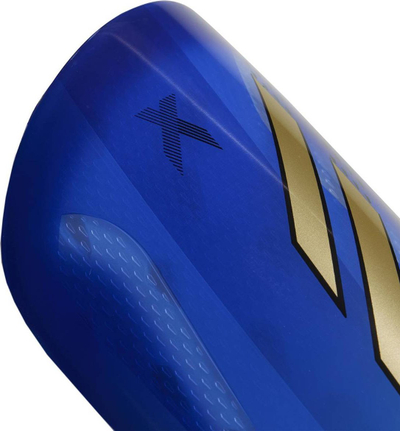 Mbrojtëse këmbësh futbolli adidas X SG League HZ7276, me mëngë kompresioni, plastike, blu