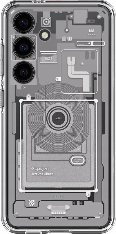 Mbulesë telefoni Spigen Ultra Hybrid Zero One, Samsung Galaxy S24, transparente, e bardhë