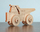 Model druri mekanik Belaz 7530, puzzle 2D, me rrota që levizin, ngjyrë natyrale druri