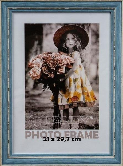 Kornizë fotosh Fandy Valleta, plastike, 21x29.7cm, blu e zbehtë