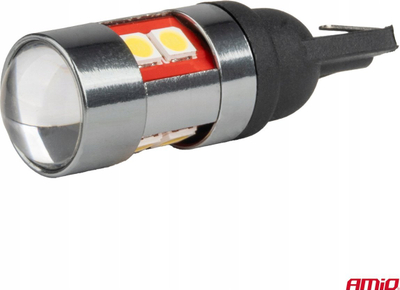 Llambë LED AMiO CANBUS T10 W5W, 9 SMD 3030, universale 12V 48V, e bardhë